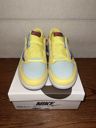 Pre-owned Jordan Travis Scott X Air  1 Retro Og Sp Low Canary Dz4137-700 Us Size 9.5 W/8 M✅ In Yellow