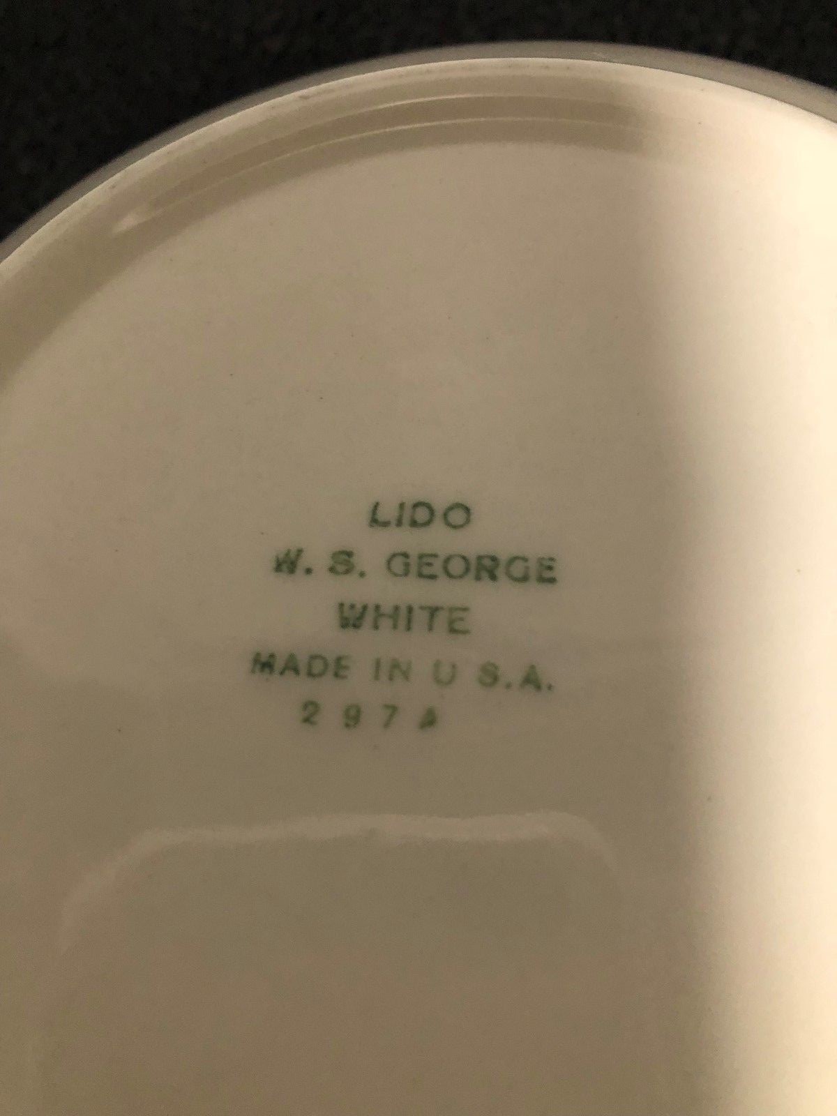 W S George White Lido Peach Blossom Platinum vegetable bowl pre-owned