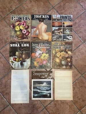 WALTER FOSTER COLLEZIONE di 7 VOLUMI Spillati HOW TO DRAW PAINT BOOKS Anni 70