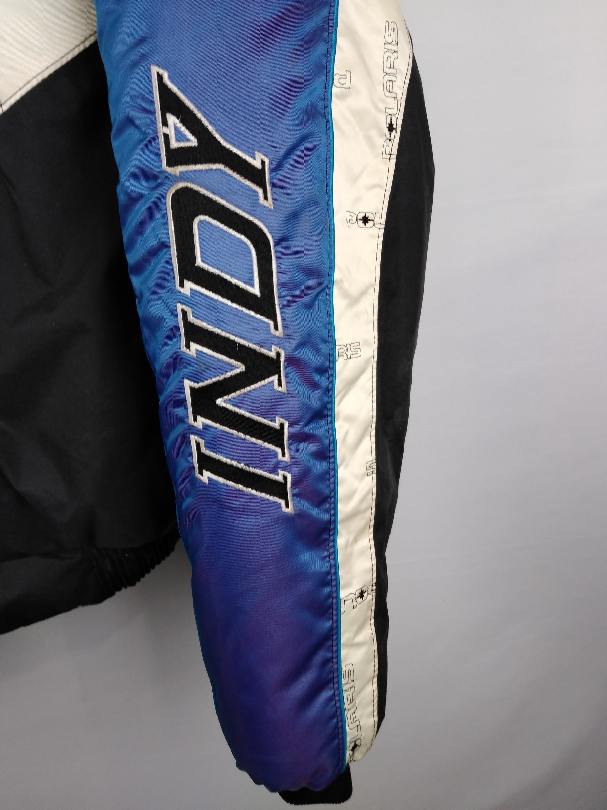 Polaris Mens Indy Coat Jacket Blue Black White Size Medium Tall