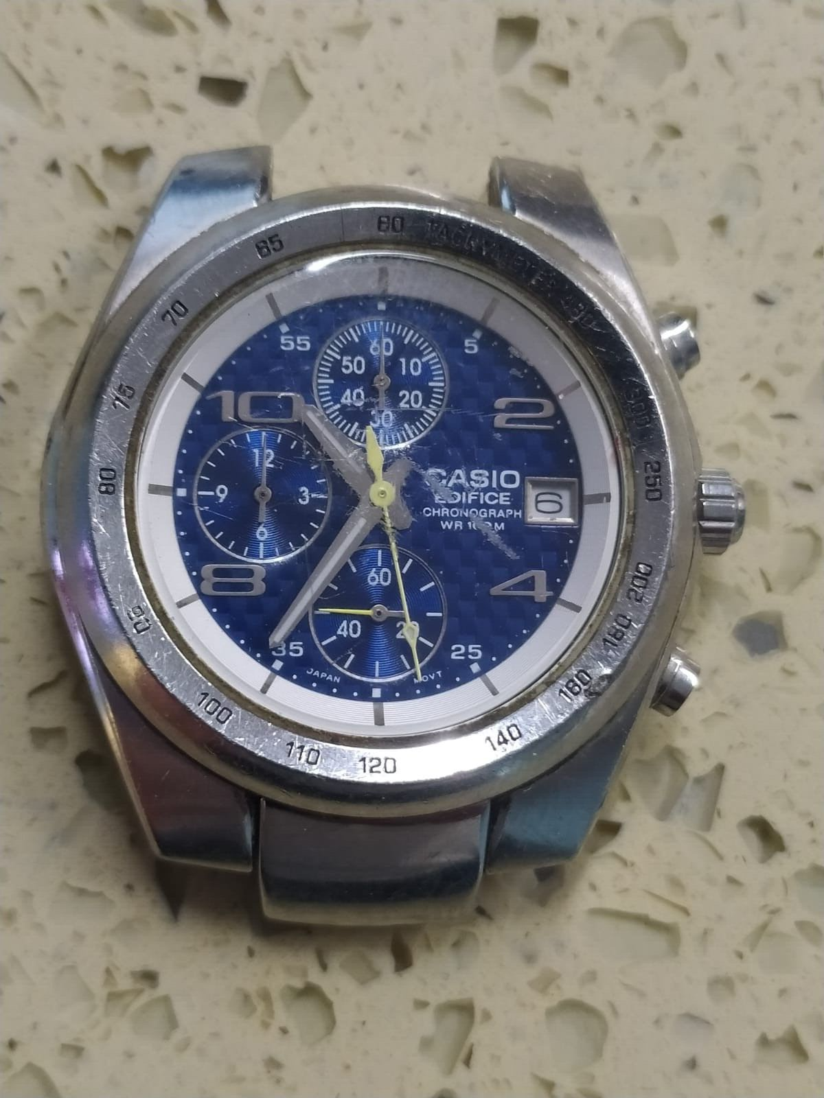 Casio Edifice EF-305T mod 1794 Men 100m Titanium Quartz Watch 40mm Working