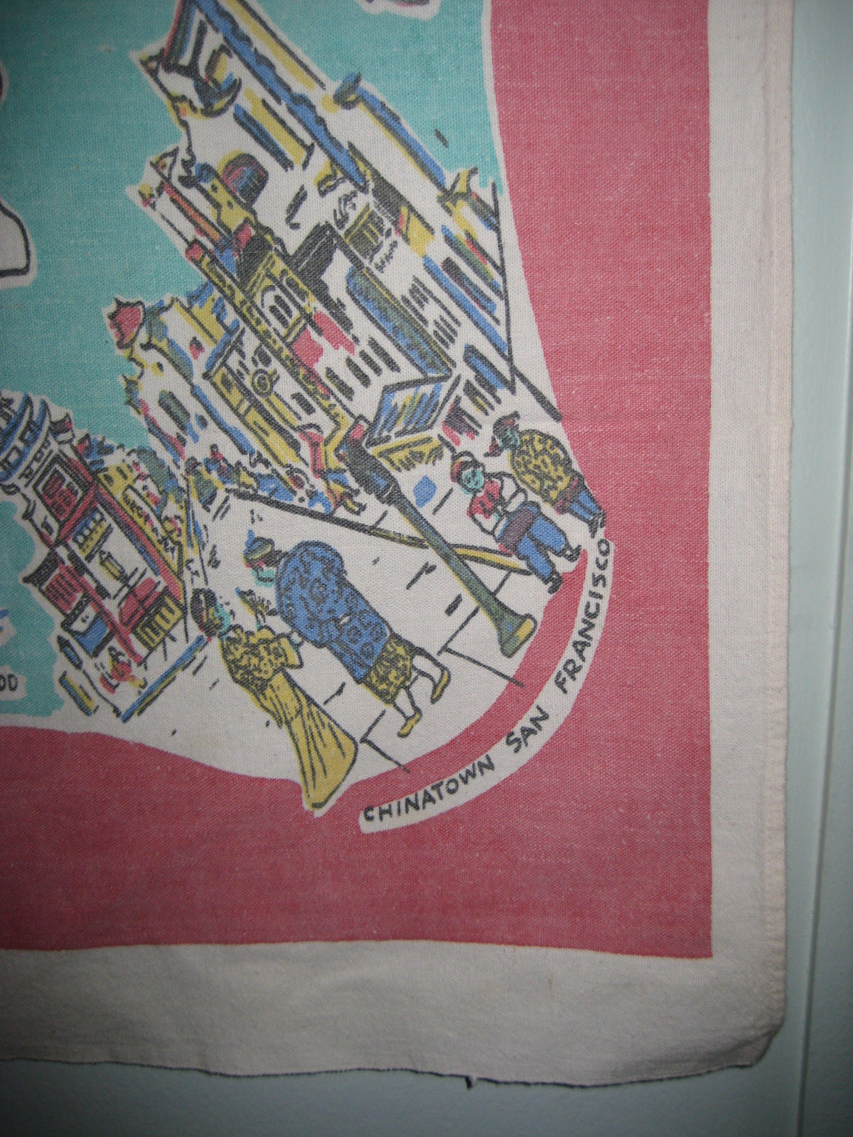 California State Picture Map Linen 1940s / 50s Vintage Pristine Mint 39