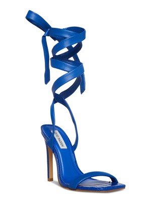 Женские синие босоножки на шпильке со шнуровкой и квадратным носком STEVE MADDEN, 11 М