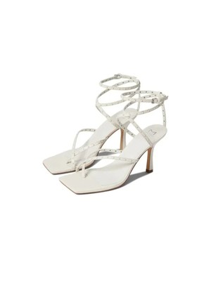 Женские босоножки Dallin на шпильке MARC FISHER с заклепками цвета слоновой кости, кожаные босоножки на каблуке-шпильке 9,5 М