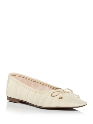 

SCHUTZ Женские кожаные балетки без шнуровки Arissa Almond Buff Beige, Бежевый, S2071000500041
