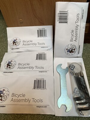 5 New! Raleigh Bicycle Portable Bike 5 Piece Repair Kit Tool Set  Allen Wrenches