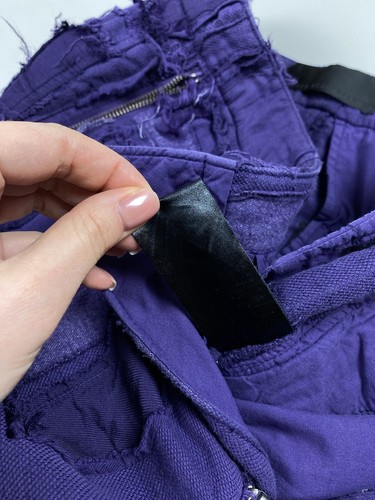 Pre-owned Haider Ackermann Ladies Patchwork Cropped Pants Trousers Size 38 / M In Purple