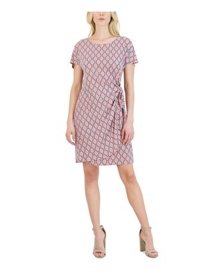 

SIGNATURE BY ROBBIE BEE Женское серое платье-пуловер без подкладки с завязками на завязках, Серый