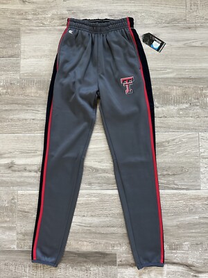 NWT! Colosseum Texas Tech TTU Red Raiders youth XS tapered joggers. *Skinny/tall
