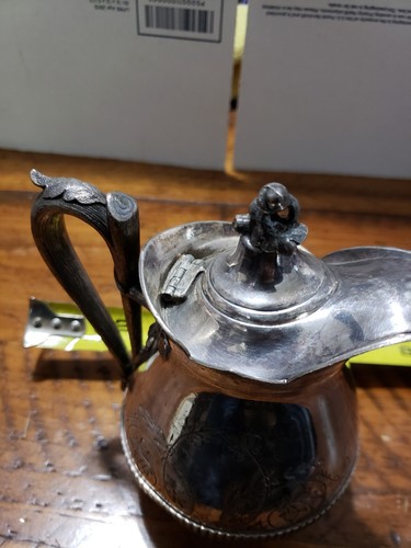 Vintage Reed & Barton Silver Soldered Plated 2738 Creamer W/lid Acorns