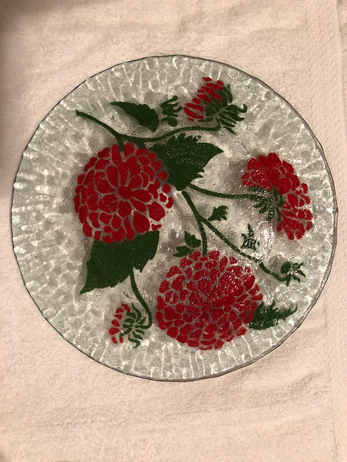 Vintage Sydenstricker Fused Glass Plate