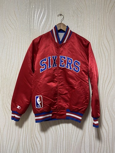 Men's Starter Royal Philadelphia 76ers Force Play Satin Full-Snap Varsity  Jacket