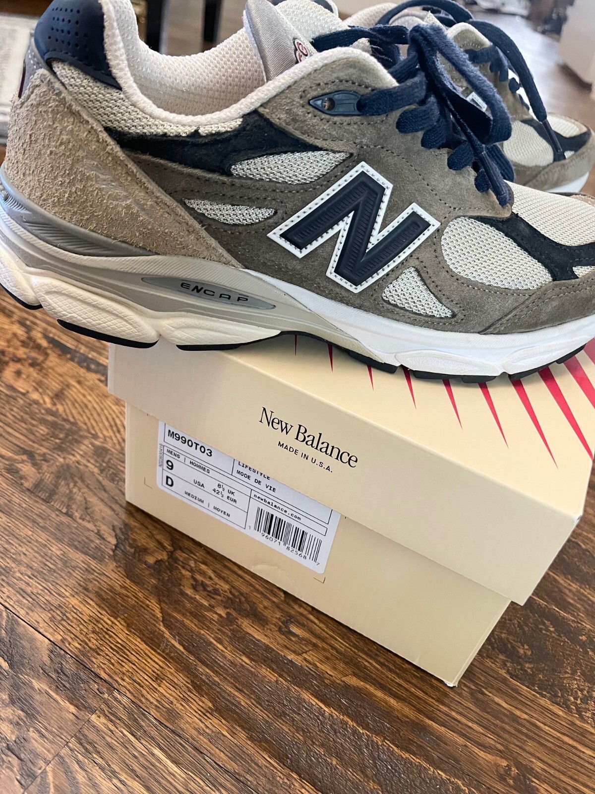 New Balance 990V3 Teddy Santis M990T03 Grey Blue Olive Shoes