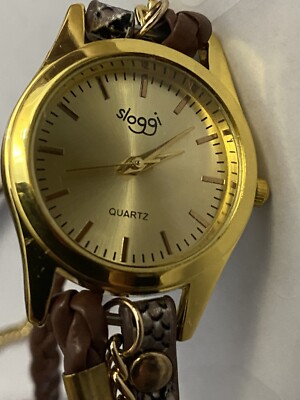 Women's Sloggi Analog Quartz Wrap Watch Strap Faux Leather Diameter 1-1/8''