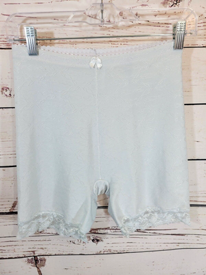 Delta Burke Intimates White Lace Trim Slip Shorts Shapewear