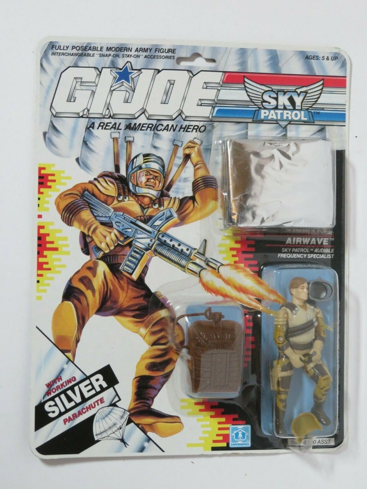 1989 Hasbro Gi Joe Airwave Air Wave action figure + working