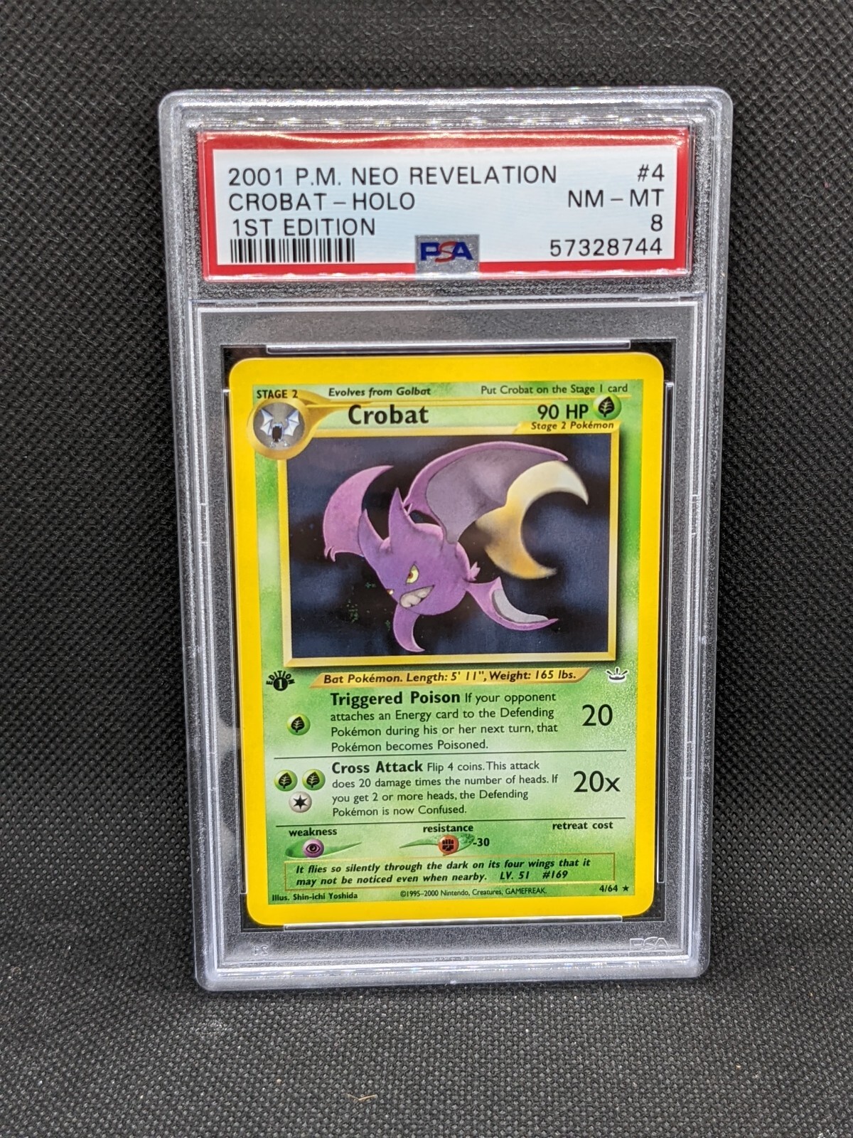 CROBAT 4/64 1st Edition Neo Revelation Holo Rare Pokemon