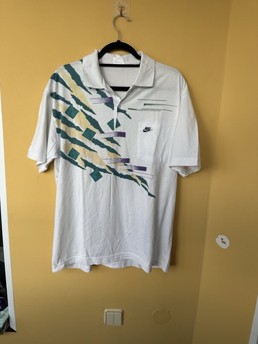 トップス vintage NIKE AGASHI CHALLENGE COUHT polo Vintage Nike Challenge Court Andre Agassi Tennis Polo Shirt