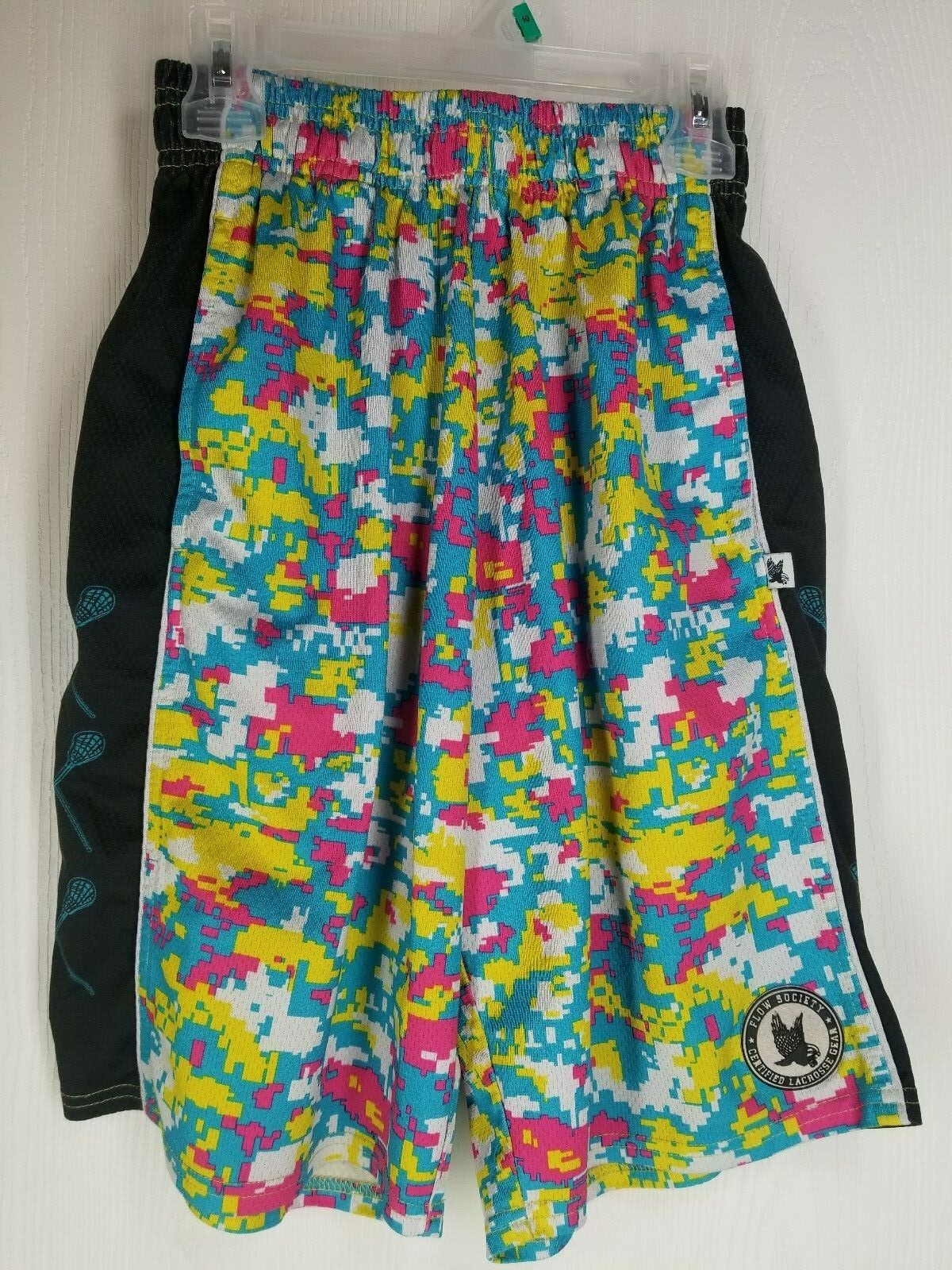 Flow Society Lacrosse Gear Shorts Boys Kids M Youth w/ Slide Pockets Lot of 2