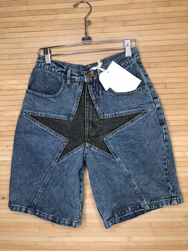 NWT 26 Aelfric Eden Star Patchwork Denim Jeans Shorts Waist