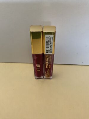 2x Milani Amore Matte Lip Crème #18 Obsession Damage Container
