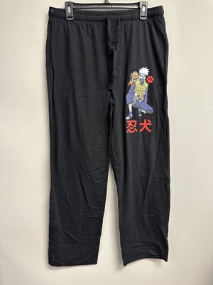 Naruto Kakashi Mens Lounge Pants NWOT Size Medium Black