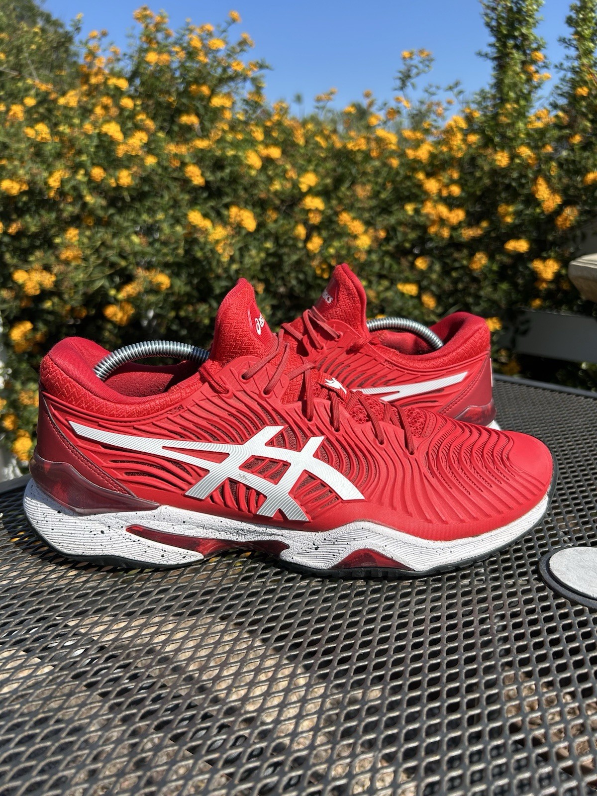 Size 10 - ASICS Court FF 3 Novak Djokovic 2023 Red Black Tennis Shoe 1041A275