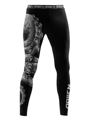 Raven Fightwear Men's Kraken Octopus Spats MMA BJJ White 
