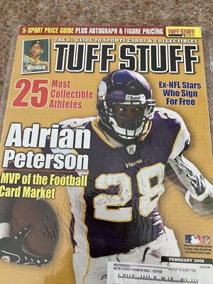 2008 February Tuff Stuff Magazine Featuring Adrian Peterson