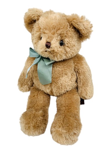 Bearington Collection Teddy Soft Plush Bear Green Bow 14" St