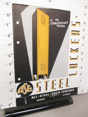 Aurora 1937 STEEL WORK LOCKERS industrial factory store display catalog deco 16p