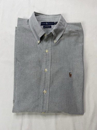 Polo Ralph Lauren Shirt Mens 17.5-35 Yarmouth Oxford Button