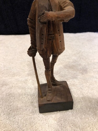 Vintage Don Quixote Wood Carving Ouro Artesania Spain #580-0 Excellent Condition