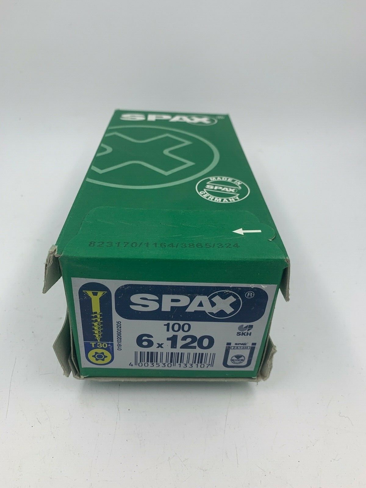 SP-120 （TRIO） Spax 6 x 120 Countersunk Head Yellow T30 Torx Chipboard