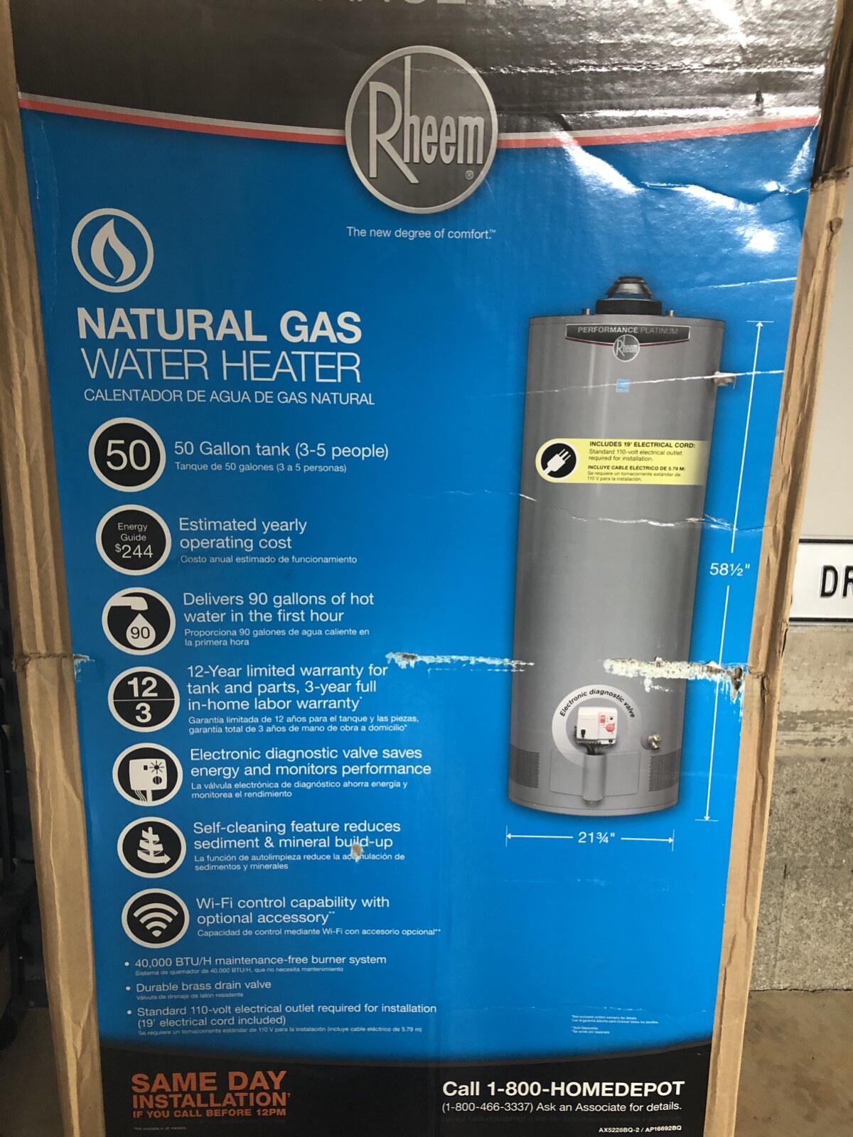 Rheem water heater xe50m06st45u1 manual