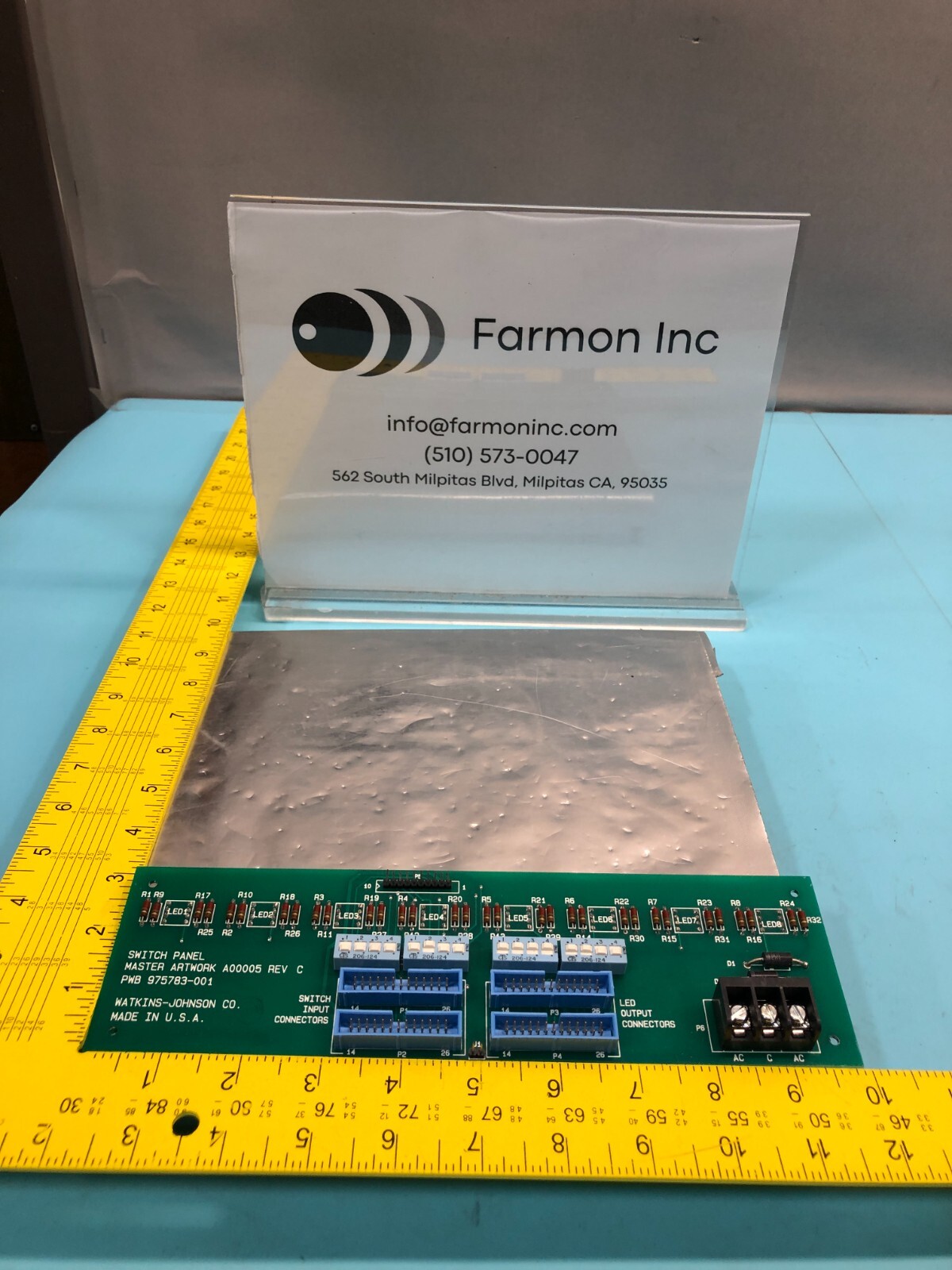 WATKINS JOHNSON 975783-001 SWITCH PANEL & PCB ASSLY FOR WJ999, 150401