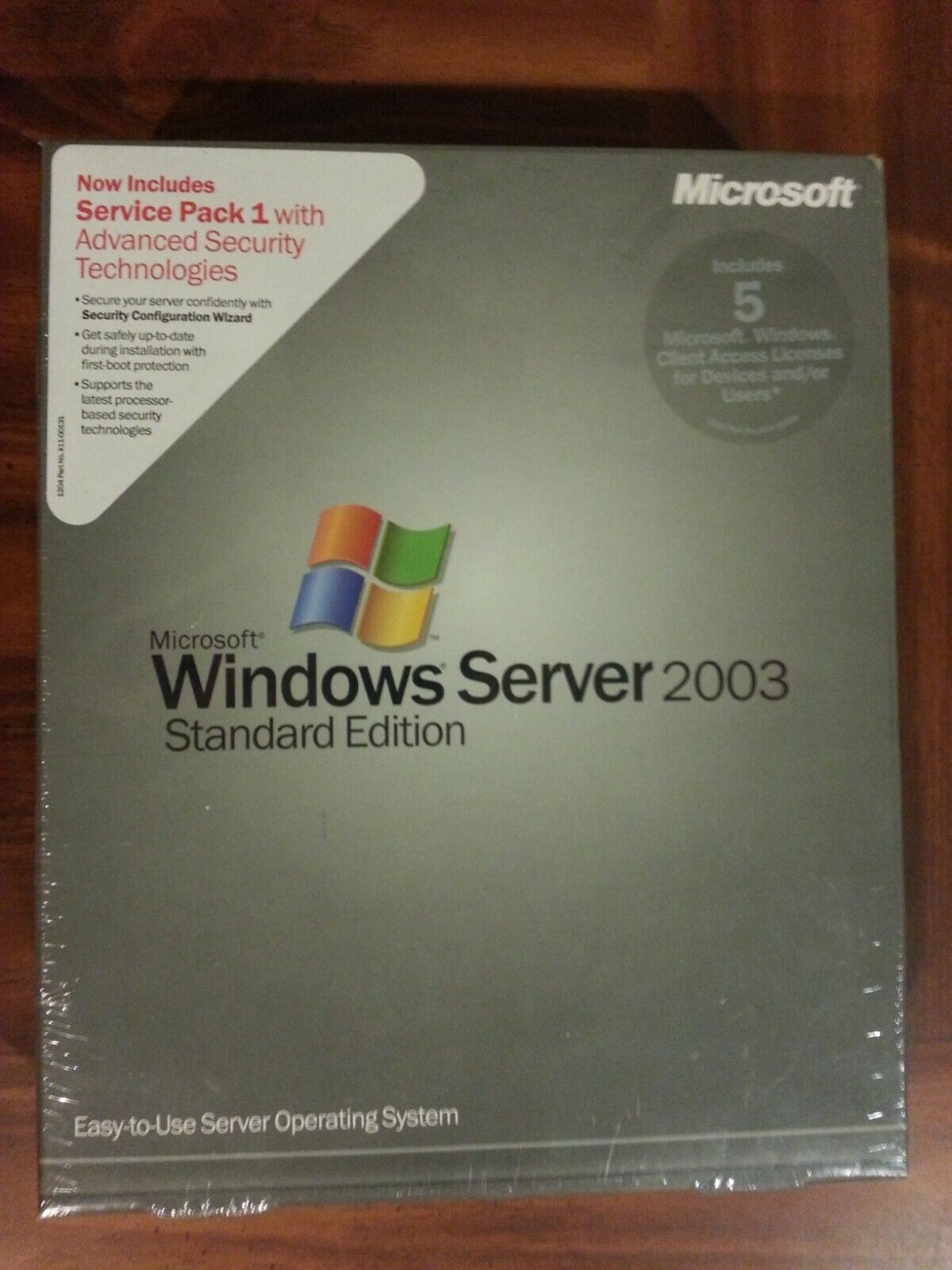 NEW Microsoft Windows Server 2003 Standard w' SP1 5 CAL P73 NEW Microsoft Windows Server 2003 Standard w' SP1 5 CAL P73