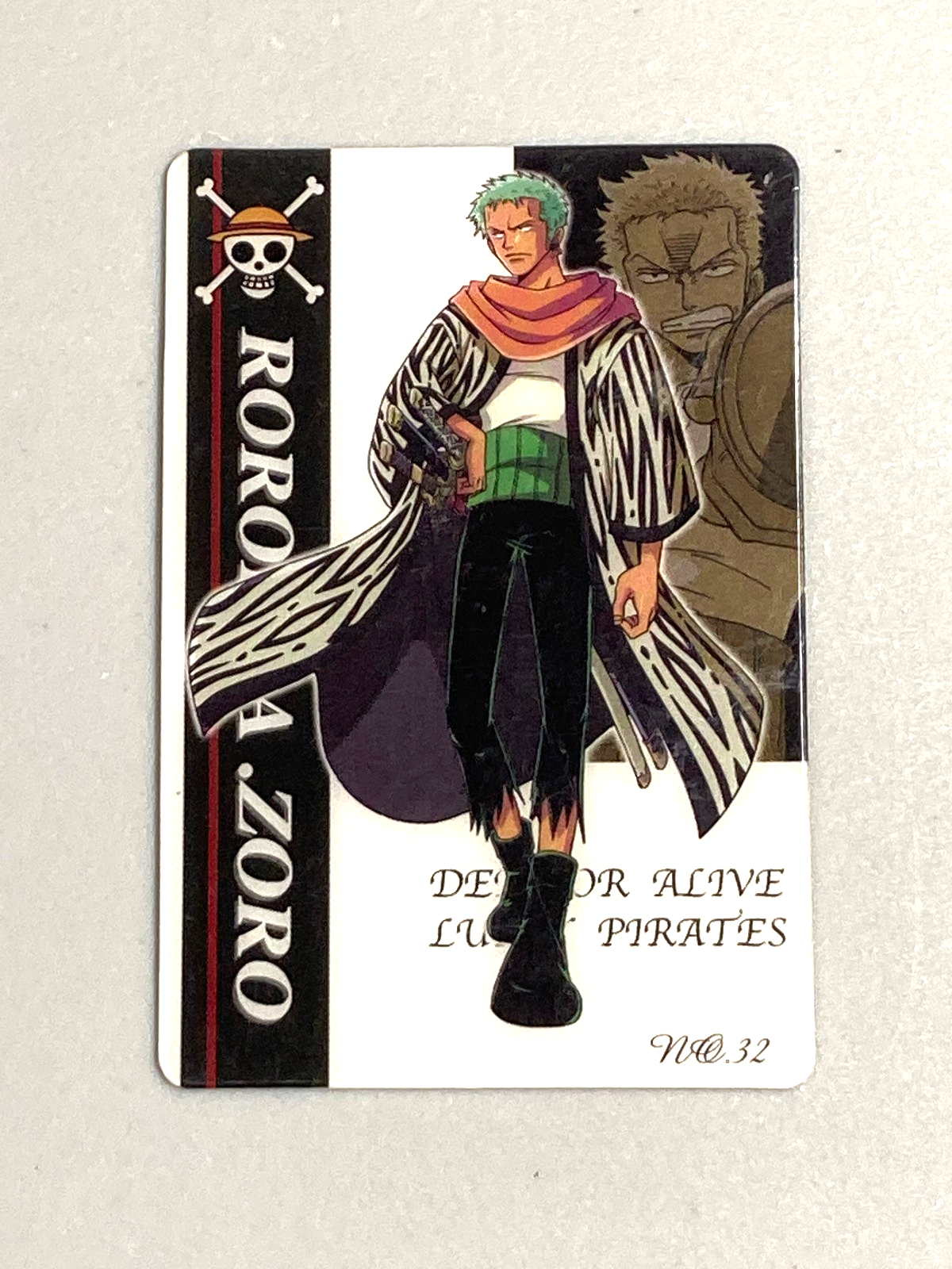 Roronoa Zoro - No.32 - One Piece Gummy Plastic Vintage Card