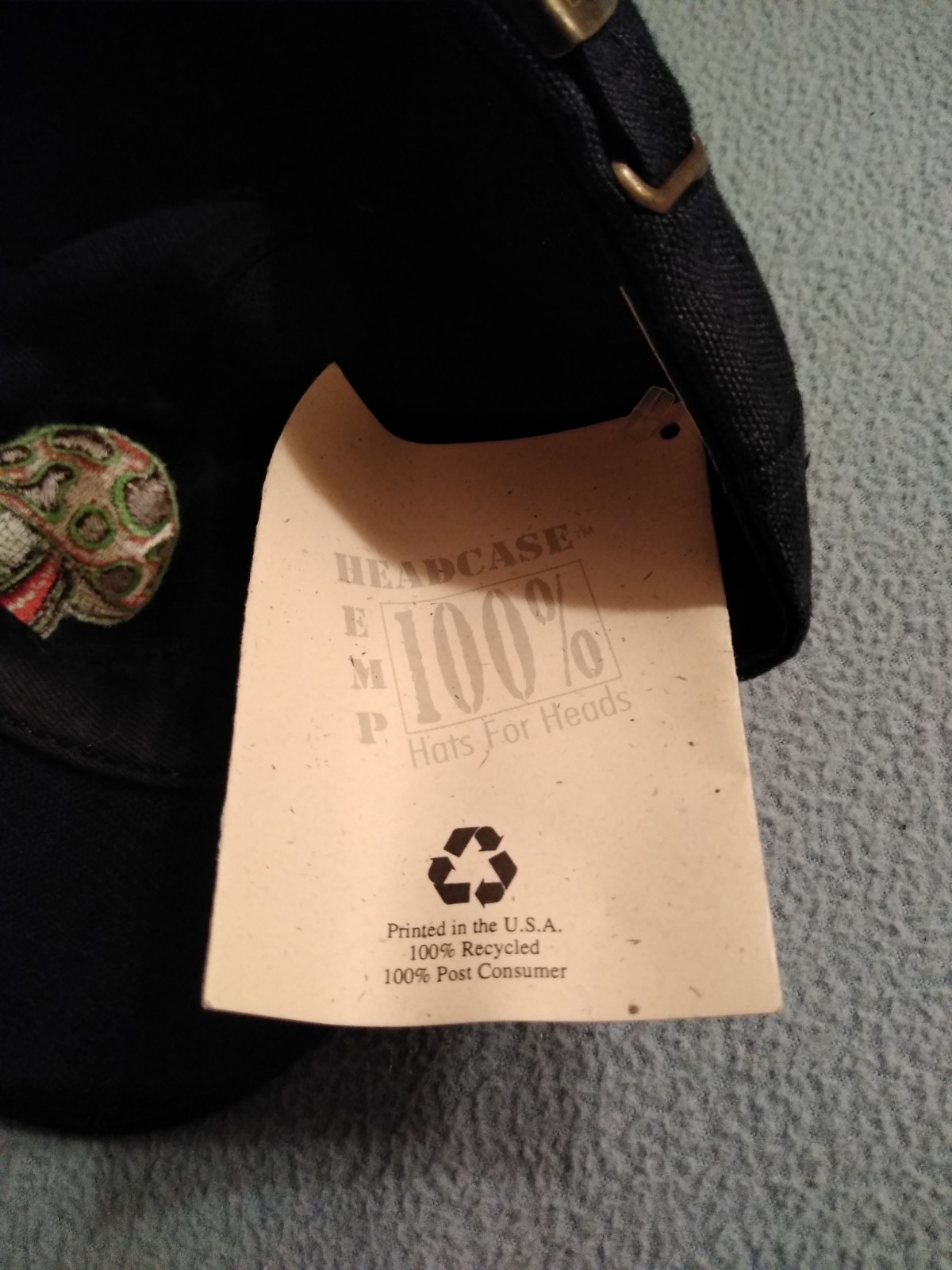 Baseball Hat Cap 100% HEMP HEADCASE VINTAGE NWT SHROOMS