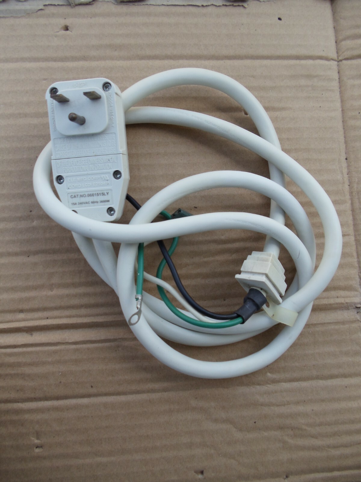 Hvac Power Cord 15a 240v 3600w  Cat0661515ly (see Plug)
