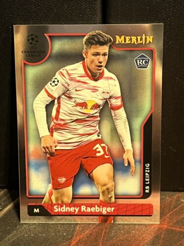 SIDNEY RAEBIGER RC 2021-22 Merlin Chrome UEFA Base Rookie Card #39 RB Leipzig. rookie card picture