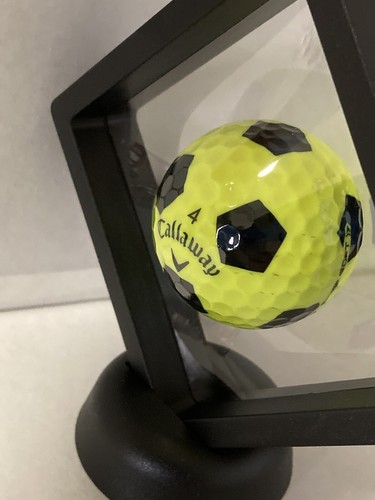 Callaway&nbsp; Truvis Yellow soccer golf ball + display Frame  ~ 🎁 ~ new 3d look
