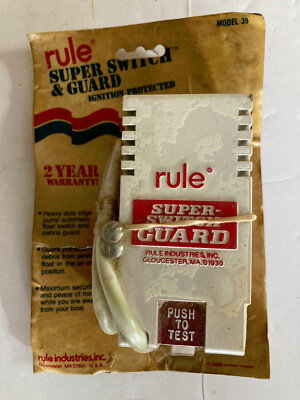 RULE BILGE PUMP SUPER SWITCH & GUARD NOS