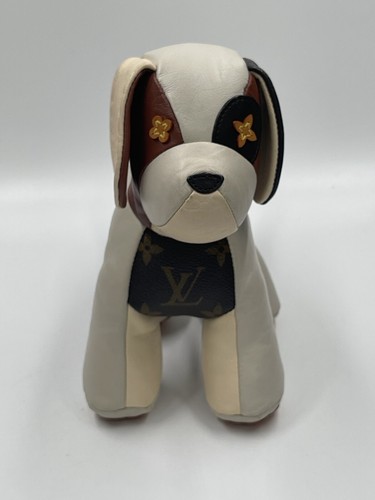 Authentic Louis Vuitton Doudou Oscar Dog Leather Stuffed Animal