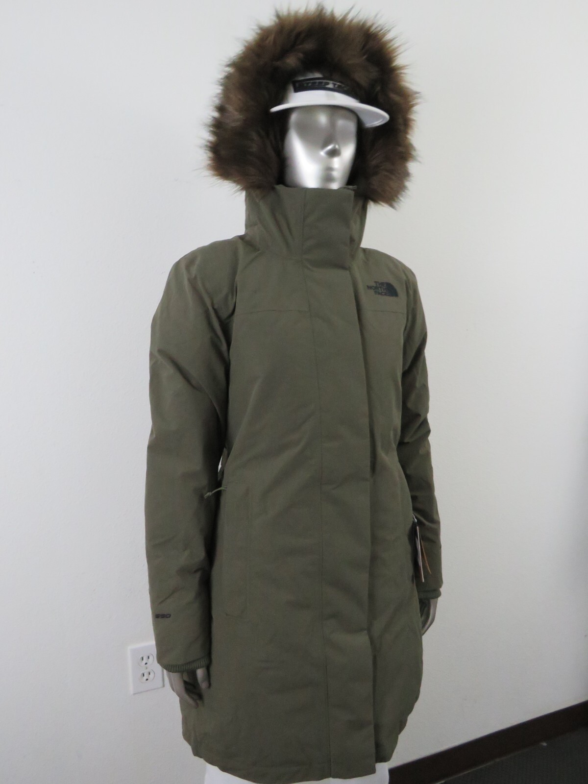 Pre-owned The North Face Womens  Arctic Parka 2 Down Waterproof Warm Winter Jacket Taupe Gr In New Taupe Green / Brown Fur