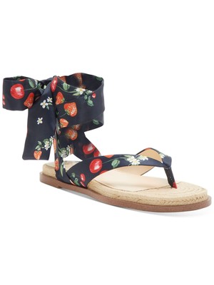 JESSICA SIMPSON Женские темно-синие эспадрильи с шарфом и завязками Abramo Thong Sandals 9,5 M