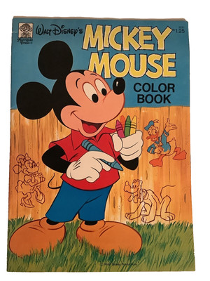 DISNEY Mickey Mouse Coloring Book Vintage Merrigold Press Ephemera 1976 1970s