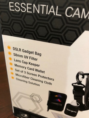 TARGUS DSLR STARTER KIT ESSENTIAL CAMERA ACCESSORIES 7 PIECE DELUXE SET