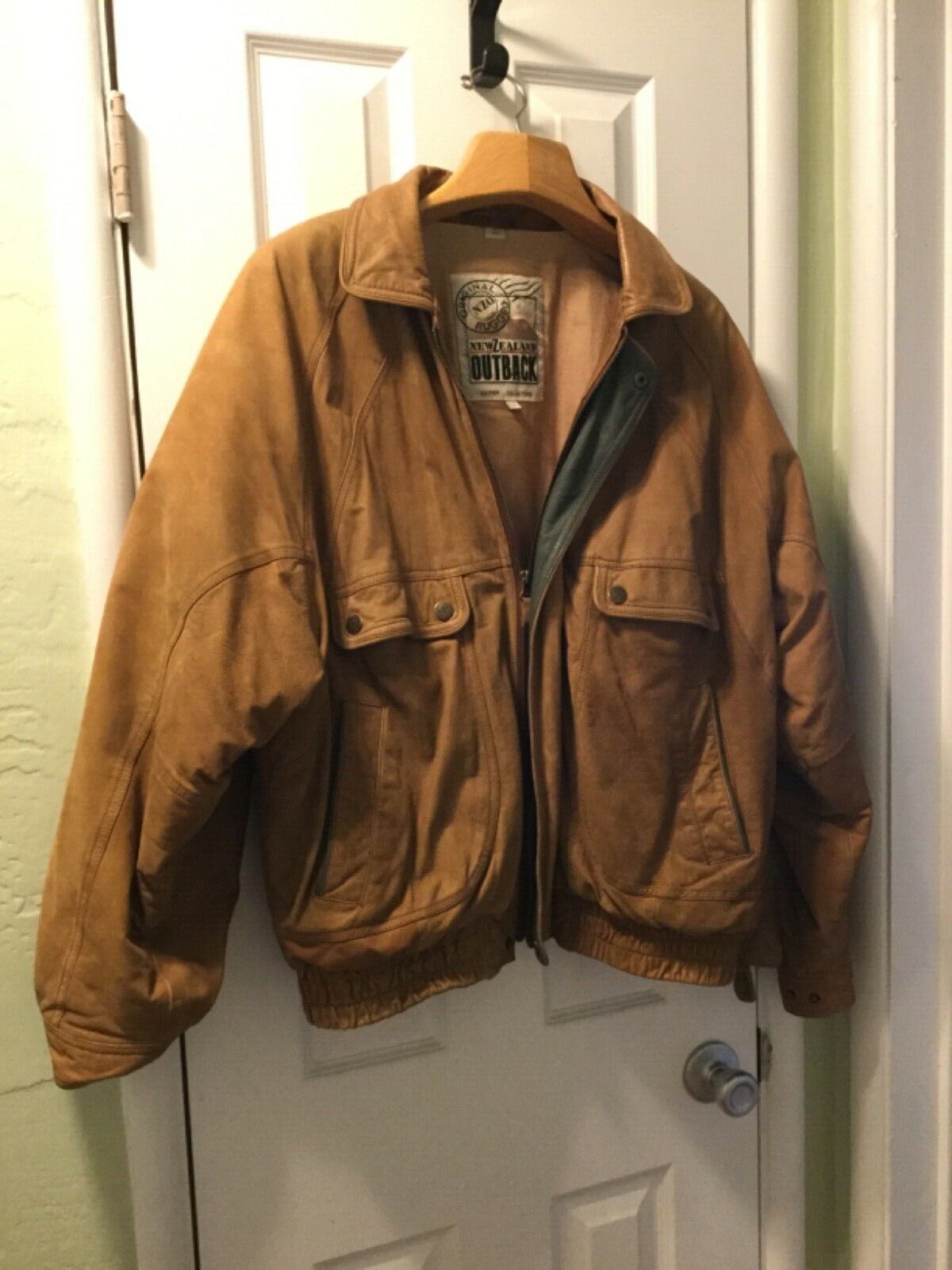 90's Vintage New Zealand Outback Leather Jacket L Brown w 90's Vintage New Zealand Outback Leather Jacket L Brown w