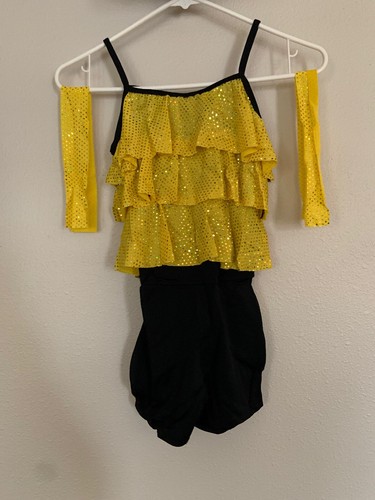 Bright Yellow Kids Dance Costume